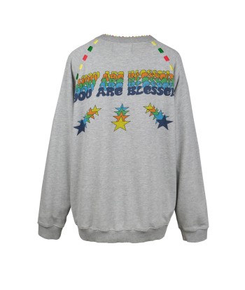 SWEATSHIRT BLESSED GRIS pas cher chine