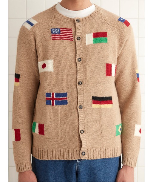 CARDIGAN ROUND-THE-WORLD TAN ou a consommer sur place