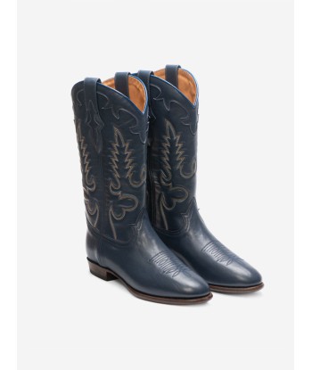 BOTTES MIDNIGHT LEATHER NAVY pas chere