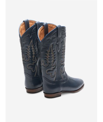 BOTTES MIDNIGHT LEATHER NAVY pas chere