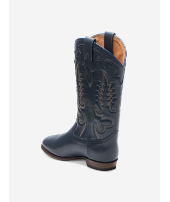 BOTTES MIDNIGHT LEATHER NAVY pas chere