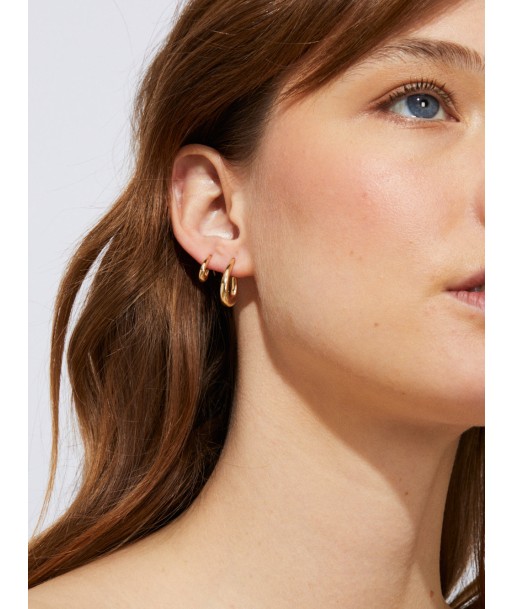 BOUCLE D'OREILLE OVALE OUVERTE TAILLE PETITE pas cher 