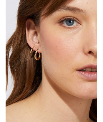 BOUCLE D'OREILLE OVALE OUVERTE TAILLE PETITE pas cher 