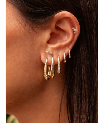 BOUCLE D'OREILLE OVALE OUVERTE TAILLE PETITE pas cher 