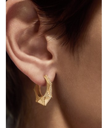 BOUCLE D'OREILLE NYC MOYEN MODELE OR JAUNE ET DIAMANTS une grave pollution 