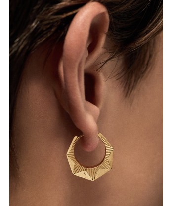 BOUCLE D'OREILLE NYC MOYEN MODELE OR JAUNE ET DIAMANTS une grave pollution 