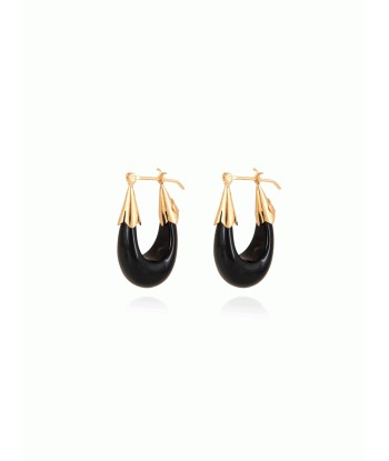 BOUCLES D'OREILLES ECUME PETIT MODELE NOIR l'évolution des habitudes 