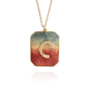 COLLIER ALPHABET ÉMAIL SUNSET C l'achat 