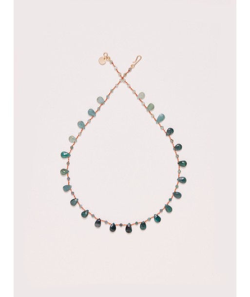 COLLIER OSPREY DROPS & BEADS GRANDIDIERITE destockage