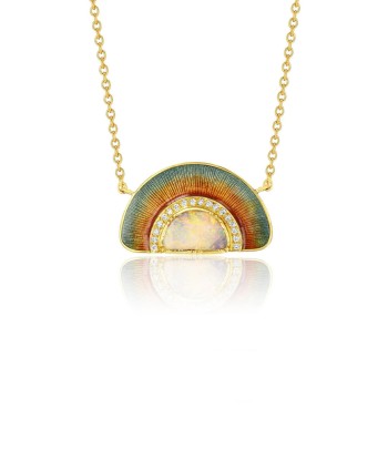 COLLIER SUNRISE OPALE ET DIAMANTS votre