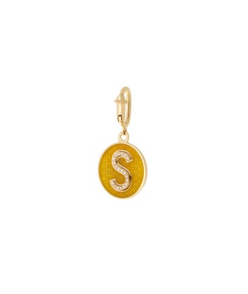 CHARM LETTRE S OR JAUNE, DIAMANTS ET EMAIL JAUNE s'inspire de l'anatomie humaine