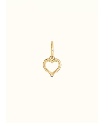 BOUCLE D'OREILLE BABY CHARM HEART OR ET SAPHIR BLEU commande en ligne