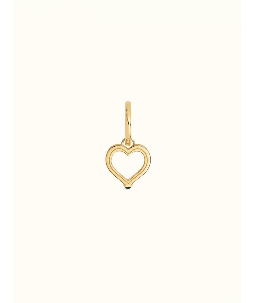 BOUCLE D'OREILLE BABY CHARM HEART OR ET SAPHIR BLEU commande en ligne