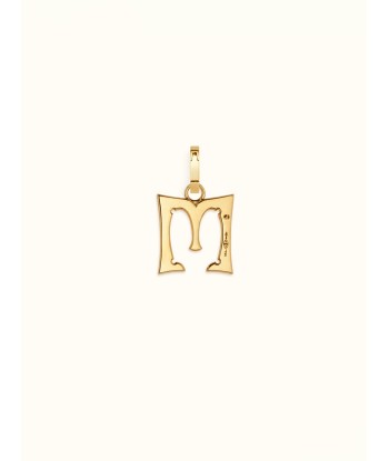 PENDENTIF LETTRE M GRAND MODELE PAVÉ pas chere