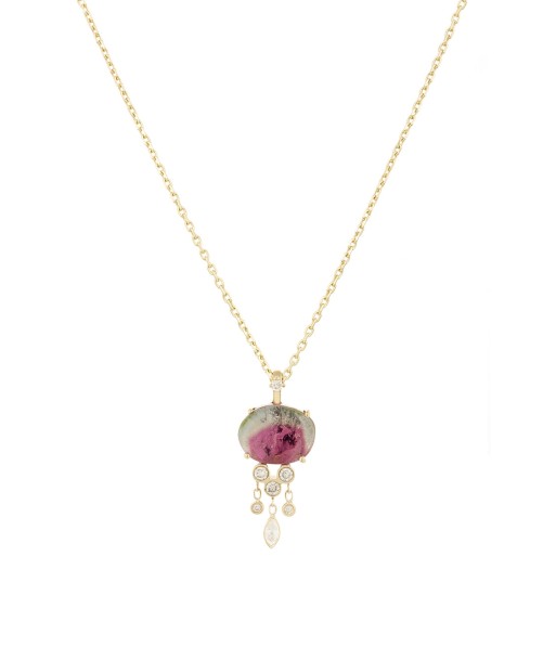 COLLIER JELLYFISH TOURMALINE ET DIAMANTS Par le système avancé 